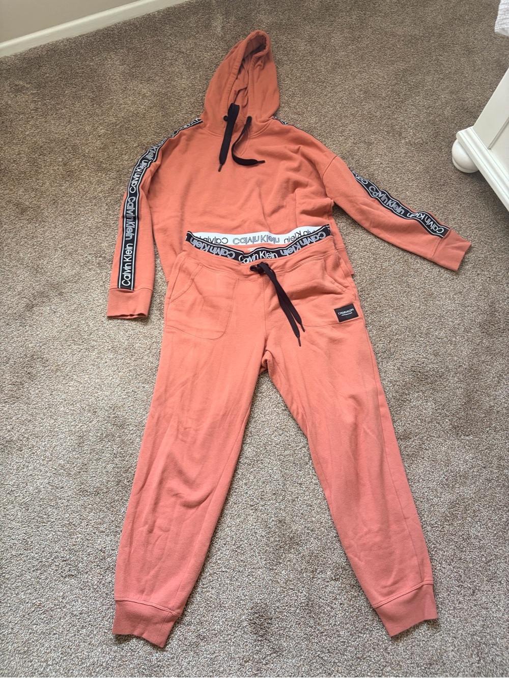 Calvin Klein Performance Womens Logo Hoodie Sweatshirt & Sweatpants Sz L